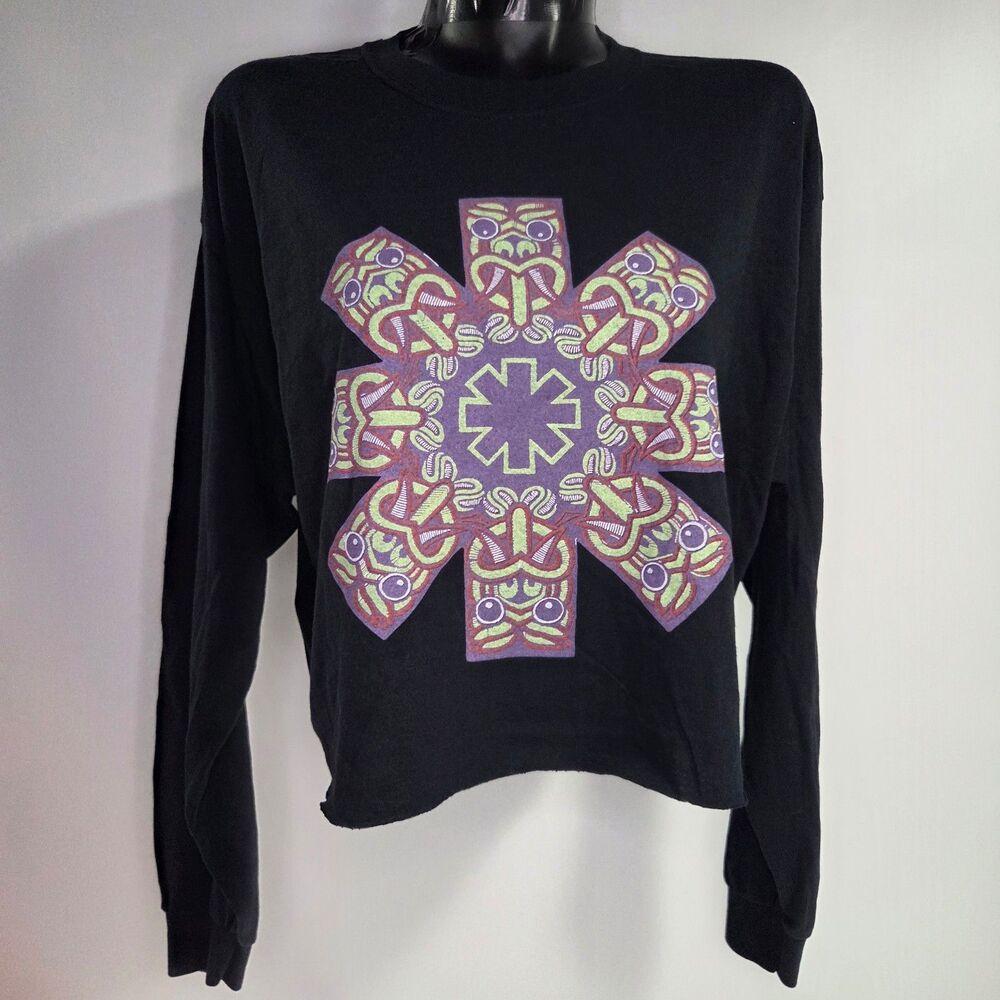 Red Hot Chili Peppers Long Sleeve Crop Top One Size Hanky Panky tribal asterisk